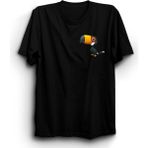 The Fame Cute Toucan, Sevimli Tukan Kuşu Logo Tişört - XL - Siyah