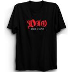 The Fame Dio Logo Returns Rock Metal Müzik Grubu Siyah Kadın T-shirt