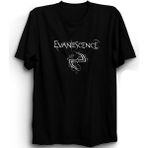 The Fame Evanescence, Minimal Logo, Rock Metal Müzik Grubu Tişörtü - 12 - 13 Yaş - Siyah