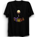 The Fame Five Nights At Freddy's, Puppet And The Animatronics, Fnaf, 5naf, Oyun Pamuk Tişört - Siyah - 12 - 13 Yaş