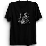 The Fame Ganeşa Şiva Ganesha Shiva Hanuman Hinduizm Hint Siyah Kadın T-shirt