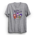 The Fame Huntriiix Ramyeon,K-Popp Demon H, Noodle Baskılı Unisex,%100 Pamuk Tişört, Gri, S