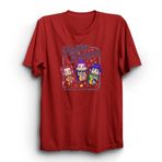 The Fame Huntriiix Ramyeon,K-Popp Demon H, Noodle Baskılı Unisex,%100 Pamuk Tişört, Kırmızı, 2XL