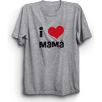 The Fame I Love Mama, Anneler Günü, Mothers Day, Mom Baskılı, %100 Pamuk Tişört - Gri - 12 - 13 Yaş