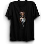 The Fame Indian Kızılderili Women And Skull Siyah Kadın T-shirt