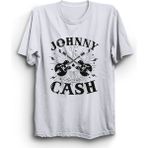 The Fame Johnny Cash, Guitar, Rock N Roll Tişört - 12 - 13 Yaş - Beyaz