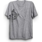 The Fame Kenardan Bakan Kedi Cat Animal Gri Kadın T-shirt
