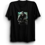 The Fame King Kong Gorilla Goril Siyah Kadın T-shirt