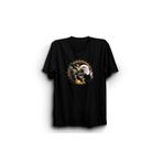 The Fame Kızılderili ve Kartal Indian And Eagle Siyah Pamuk Kadın T-shirt