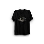 The Fame Klasik Araba Classic Car Siyah %100 Pamuk Kadın T-shirt