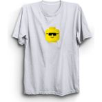 The Fame Lego-Man, LEGO Kafası, LEGO Adam Tişört - 2XL - Beyaz