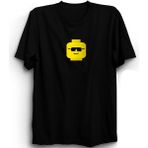 The Fame Lego-Man, LEGO Kafası, LEGO Adam Tişört - 4XL - Siyah