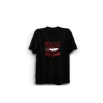 The Fame Lip Rock Siyah %100 Pamuk Unisex T-shirt