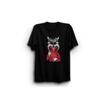 The Fame Maayhemmm Red Goat Rock Metal Müzik Grubu Siyah Kadın T-shirt
