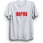 The Fame Mama, Cool Mother, Anne, Like Acdc Logo Style Pamuk Tişört - Beyaz - XL