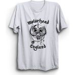 The Fame Motörhead England Classical Logo Rock Metal Grup Beyaz Erkek T-shirt