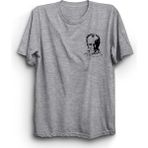 The Fame Mustafa Kemal Atatürk, Imzalı Portre Logo, Beyaz Baskılı, Pamuk Tişört - Gri - 12 - 13 Yaş