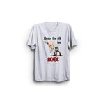 The Fame Never Too Old For AC DC Rock Metal Müzik Grubu Beyaz Unisex T-shirt