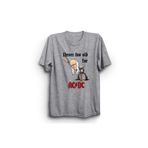 The Fame Never Too Old For AC DC Rock Metal Müzik Grubu Gri Kadın T-shirt
