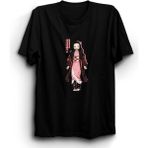 The Fame Nezuko Kamado S2 Demon Slayer, Iblis Keser, Anime Tişört - 4XL - Siyah