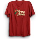 The Fame Noel Süsü, Merry Christmas, Ornament Yeniyıl, Yılbaşı Tişört - 2XL - Kırmızı
