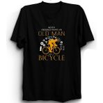 The Fame Old Man And Bicycle Bisiklet Siyah Erkek T-shirt