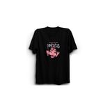 The Fame Portals Pink Face Siyah Kadın T-shirt