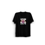 The Fame Satan Loves Me Şeytan Beni Sever Siyah Kadın T-shirt