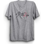 The Fame Stray Classic Logo K-Pop Kids Gri Kadın T-shirt