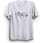 The Fame Stray Kids Classic Logo K-Pop Beyaz Erkek T-shirt