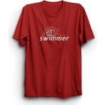 The Fame Swimmer Yüzücü Yüzme Dalga Deniz Swimming Swim Kırmızı Kadın T-shirt