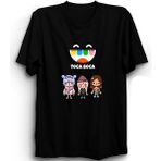 The Fame Toca Boca Game Oyun VRS03 Siyah Kadın T-shirt