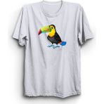 The Fame Toucan Bird, Tukan Kuşu, 777, Şans, Bolluk Bereket, Kuş Tişört - Beyaz - 4XL