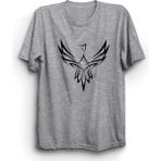 The Fame Tukan Kuşu 777 Sayı Sekanslı Toucan Bird Gri Kadın T-shirt