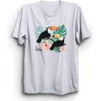 The Fame Tukan Kuşu, Toucan Bird, Koşulsuz Sevgi, Ruh Eşi ve Aşk Sayı Sekanslı Tişört - 3XL - Beyaz