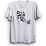 The Fame Uçuşan Notalar Flying Notes Müzik Music Beyaz Kadın T-shirt