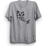 The Fame Uçuşan Notalar Flying Notes Müzik Music Gri Kadın T-shirt