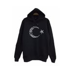 The Fame Unisex Siyah Türkiye Cumhuriyeti Atatürk Ay Yıldız Kapüşonlu Sweatshirt Hoodie Siyah 4XL