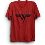 The Fame Van Halen, Classic Logo Rock Metal Grup Tişörtü - Kırmızı