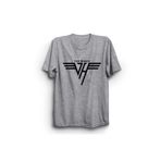 The Fame VH Classic Logo Rock Metal Grup Van Hln%100 Pamuk Tişört Gri M