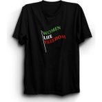 The Fame Women Life Freedom, Kadınlara Yaşam Özgürlüğü, Flag, Bayrak Tişört - 2XL - Siyah