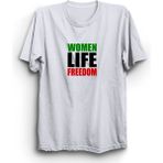 The Fame Women Life Freedom, Kadınlara Yaşam Özgürlüğü, Slogan Tişört - 3XL - Beyaz