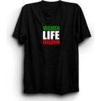 The Fame Women Life Freedom, Kadınlara Yaşam Özgürlüğü, Slogan Tişört - 3XL - Siyah