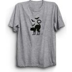 The Fame Yarasalar ve Kedi Cat And Bats Animal Gri Kadın T-shirt