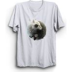 The Fame Ying-Yang Wolf Kurt ve Zen Beyaz Kadın T-shirt