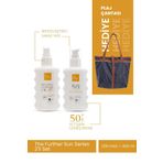 The Further 2’li Yaz Seti | Güneş Kremi Spf 50 200 ml Bronzlaştırıcı Kakao Yağı 200 ml | Plaj Çantası Hediye