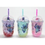 The Gencoo Stitch Figürlü Pipetli Kapaklı Kupa Bardak ALK5110