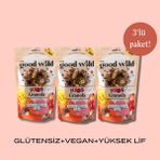 The Good Wild Kids Granola | Glutensiz Atıştırmalık | Yulaf Ezmesi | Kurutulmuş Meyve | Vegan | 3x250 Gr - 750 gr