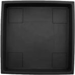 The Hc Companies 14 İnç Kare Plastik Bitki Tabağı - Saksılar Için İç Mekan Dış Mekan Bitki Tepsileri - 14"X14"X1.8", Siyah