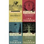 The Hobbit & The Lord of the Rings 4 Books Collection Set By J.R.R. Tolkien (The Fellowship of the Ring, The Two Towers, The Return of the King)